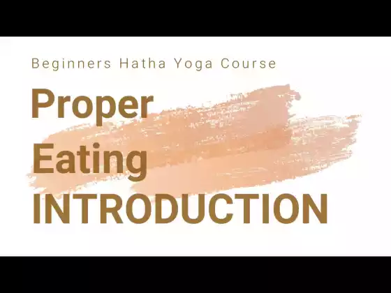 Proper eating section
